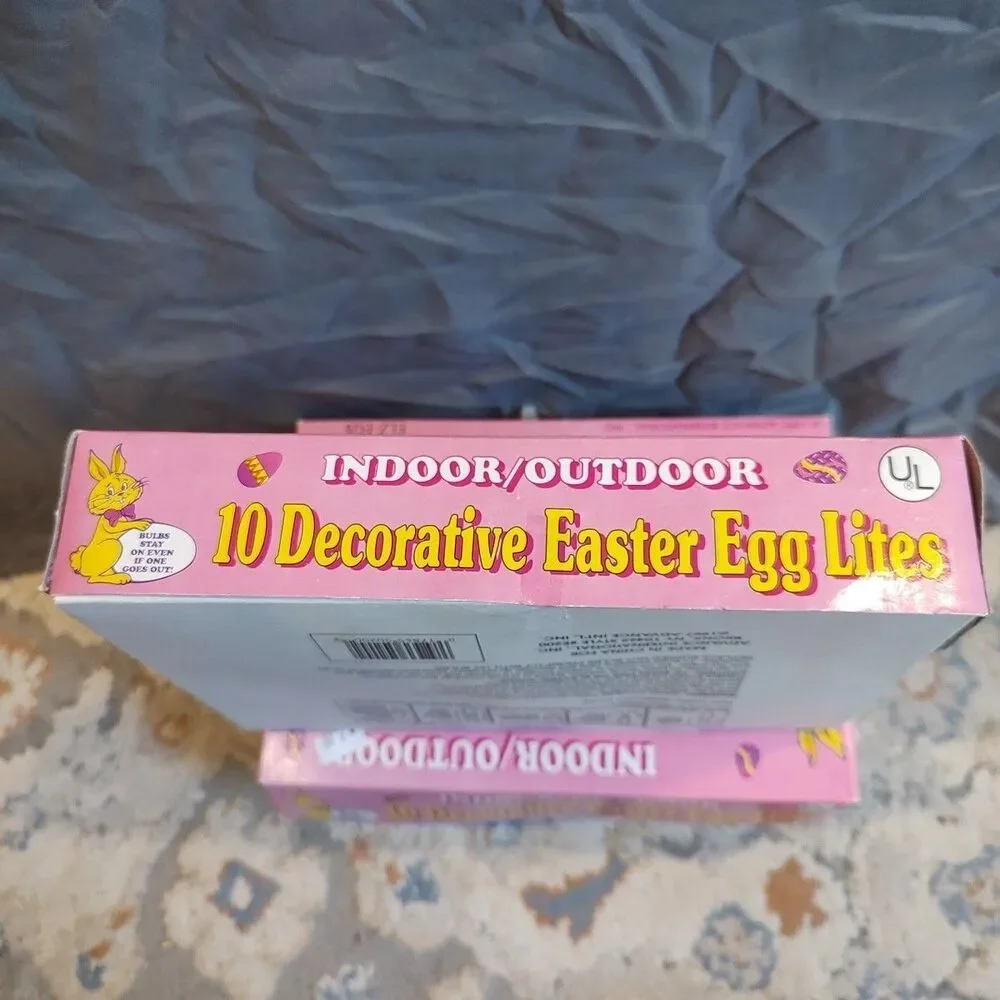 Vintage '97 Decorative Easter Egg String Lites Original Box Lights 10 per Strand